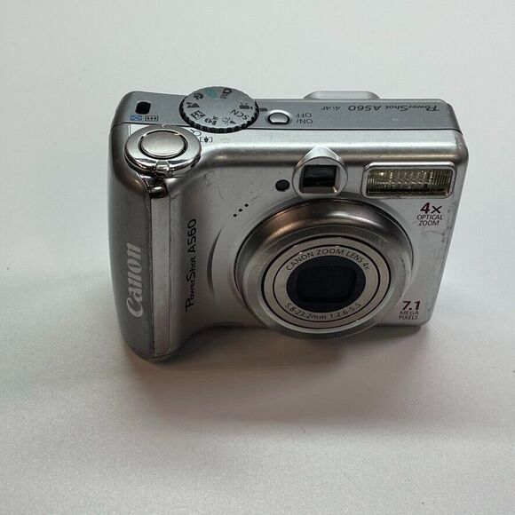 Canon Other - Canon PowerShot A560 7.1MP Silver Digital Camera Tested Working‎